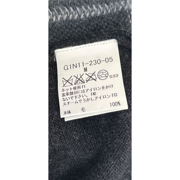 Mens Mackintosh London Black & Gray Plaid Wool Sweater Size M - Picture 8 of 9